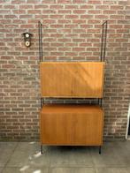 vintage wandsysteem kast stringregal, Huis en Inrichting, Kasten | Wandmeubels, Ophalen, Gebruikt, 25 tot 50 cm, Minder dan 150 cm