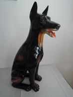 Ouderwets groot porseleinen beeld van een hond, Ophalen of Verzenden, Zo goed als nieuw, Dier