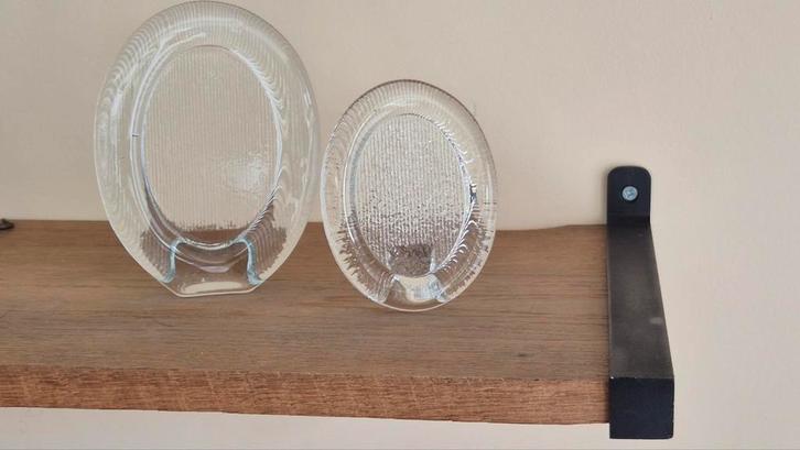 Vintage Glazen Fotolijsten Set Mikasa Heavy, Antiek en Kunst, Antiek | Glas en Kristal, Ophalen of Verzenden