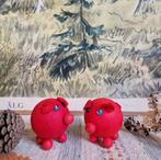 Vintage Papier-maché Kerst Varkentjes uit Zweden, Ophalen of Verzenden, Zo goed als nieuw