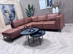 ZGAN Industriële Lederen Hoekbank - Cognac - 260 x 245