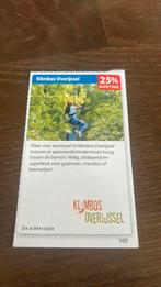 Klimbos overijssel 25% korting, Kortingsbon