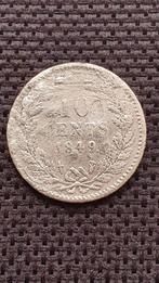 Oude zilveren 10 cent uit 1849 Nederland Willem II, Postzegels en Munten, Munten | Nederland, Zilver, 10 cent, Ophalen of Verzenden
