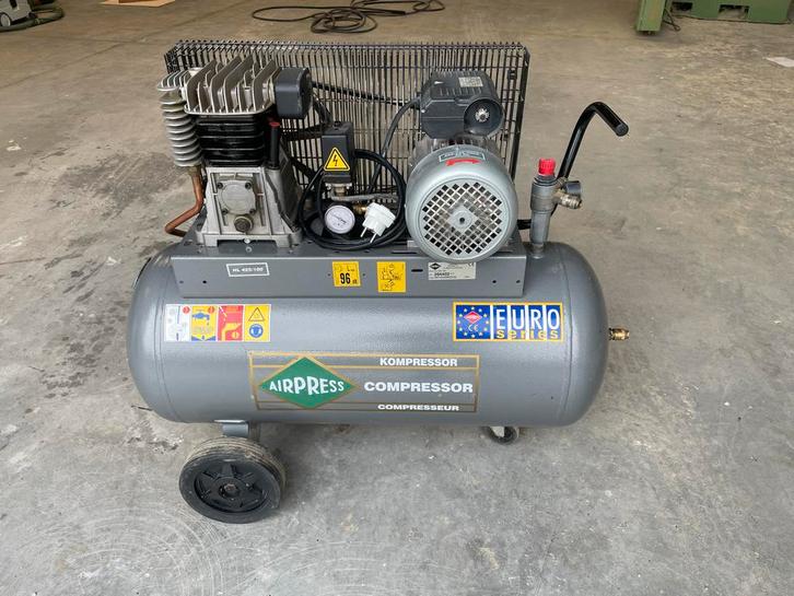 Airpress Compressor 100L - Goed Onderhouden, Doe-het-zelf en Verbouw, Compressors, Gebruikt, 6 tot 10 bar, 100 liter of meer, 200 tot 400 liter/min