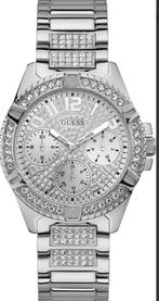 Guess horloge + armband zilverkleurig met steentjes, Staal, Guess, Polshorloge, Ophalen of Verzenden