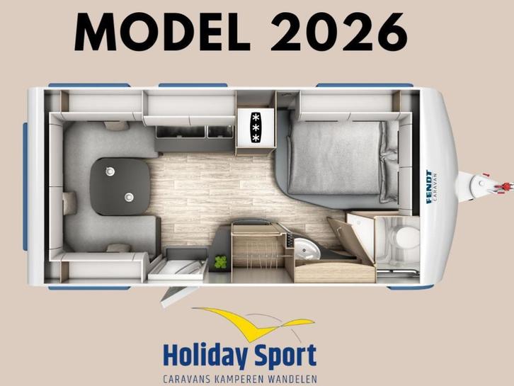 Fendt Apero 465 SFB Model 2026, Caravans en Kamperen, Caravans, Bedrijf, tot en met 4, 1000 - 1250 kg, Rondzit, Fendt, Frans bed