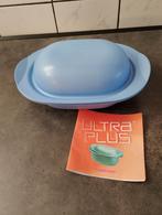 Vintage Tupperware schaal met deksel 1,5 + 1 liter - NIEUW, Ophalen of Verzenden, Nieuw, Blauw, Schaal