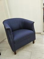 blauwe fauteuil, Gebruikt, 75 tot 100 cm, Ophalen of Verzenden, Stof