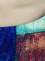 J244 Fleurige lange blouse maat 42=L top rood/blauw/groen, Ophalen of Verzenden, Zo goed als nieuw, Maat 42/44 (L), Rood