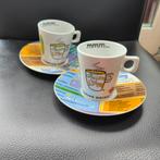 2 kop en schotel voor Thee of Koffie, Ophalen of Verzenden, Zo goed als nieuw, Porselein, Kop en/of schotel