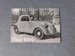 Brochure FIAT 500 - NL  1937-1940, Ophalen of Verzenden, Overige merken