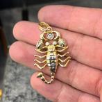 14 karaat gouden schorpioen hanger kettinghanger massief, Ophalen of Verzenden, Zo goed als nieuw, Goud, Kruis of Symbool