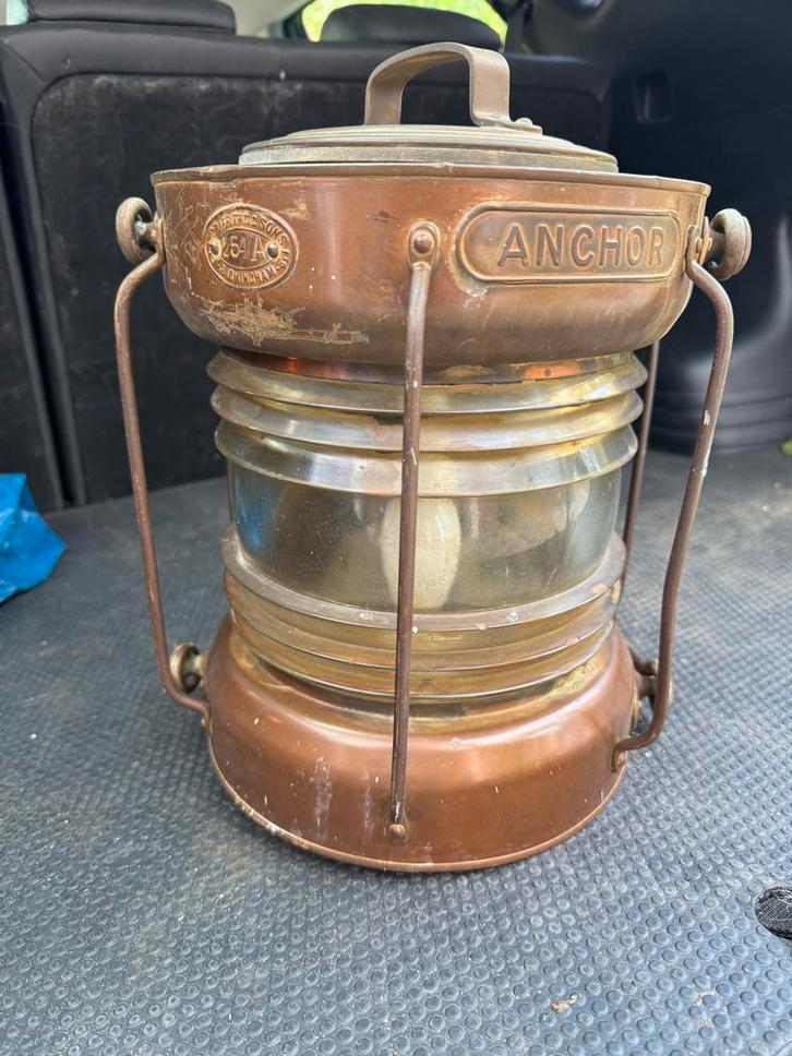 Antieke Ankerlamp Griffiths & Sons, Antiek en Kunst, Antiek | Lampen, Ophalen of Verzenden