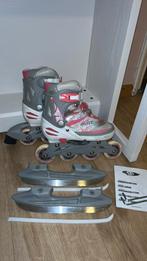 Verstelbare skeelers/schaatsen Nijdam 31t/m34, Gebruikt, Kinderen, Inline skates 4 wielen, Ophalen