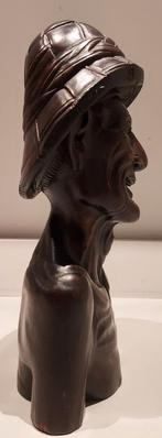 Balinees houtsnijwerk borstbeeld man., Ophalen of Verzenden