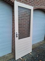 schuurdeur, achterdeur, balkondeur, buitendeur, hardhout, Ophalen, 80 tot 100 cm, 200 tot 215 cm, Glas