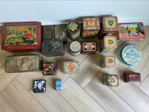 Diversere Vintage blikken 19 stuks, Verzamelen, Blikken, Gebruikt, Koffie, Douwe Egberts, Ophalen of Verzenden