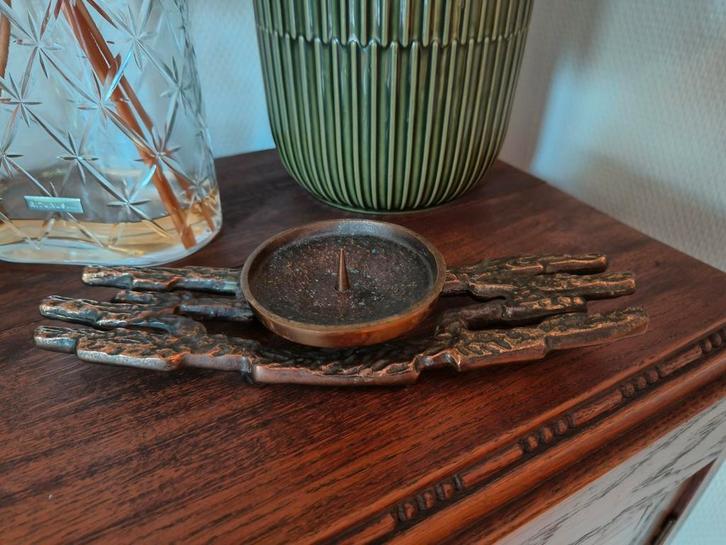 Brutalistische kandelaar van Horst Dalbeck, Antiek en Kunst, Antiek | Kandelaars, Ophalen of Verzenden