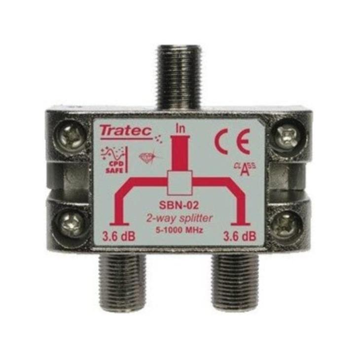 Tratec Technetix Verdeler 2-voudig coax SBN-02, Audio, Tv en Foto, Audiokabels en Televisiekabels, Nieuw, Coaxiale kabel, Minder dan 2 meter