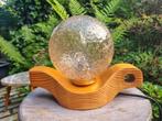 Temde tafellamp wandlamp hout amberglas wabisabi, Ophalen of Verzenden, Zo goed als nieuw, Hout, Minder dan 50 cm
