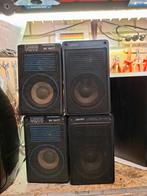 2 Sets Luidsprekerboxen - Metalen Behuizing - 50W RMS, Gebruikt, Minder dan 60 watt, Front, Rear of Stereo speakers, Ophalen