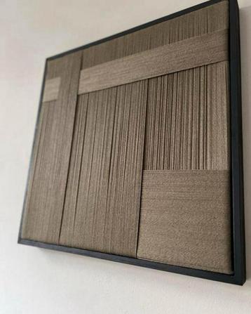 Geweven schilderij met touw, groen. Japandi, art. Nieuw! Nr2 beschikbaar voor biedingen