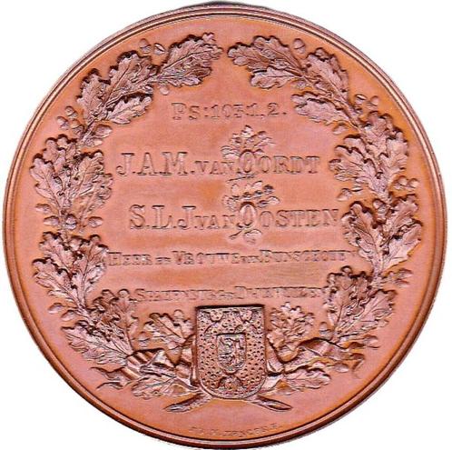 J.A.M. van OORDT - S.L.J. van OOSTEN VROUWE van BUNSCHOTEN, Postzegels en Munten, Penningen en Medailles, Overige materialen, Verzenden