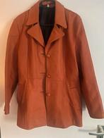 Oranje leren dames jas maat M, Maat 38/40 (M), Oranje, Ophalen of Verzenden, Jasje