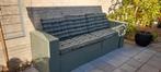 Tuinbank steigerhout met hocker, Ophalen of Verzenden, Gebruikt, Hout