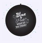 Gender Reveal Ballon Jongen 60cm, Ophalen of Verzenden, Nieuw, Versiering, Geboorte of Huwelijk