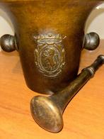 Antieke Bronzen Vijzel met Stamper, Antiek en Kunst, Antiek | Koper en Brons, Ophalen, Brons