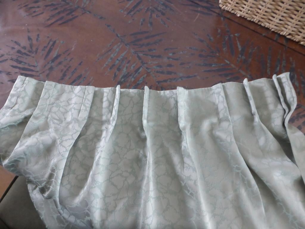 één gordijn deurgordijn met haken mint groen 65 x 190 zgan, Zo goed als nieuw, 150 tot 200 cm, Groen, 50 tot 100 cm