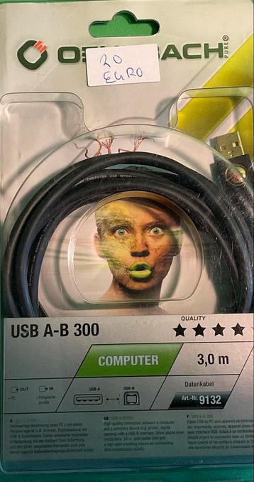 Oehlbach USB A-B 300 Kabel - 3 Meter beschikbaar voor biedingen
