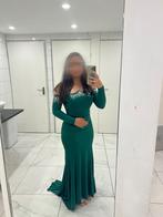 Groene evenementen jurk, Kleding | Dames, Jurken, Ophalen of Verzenden, Zo goed als nieuw, Groen, Onder de knie