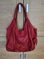Genuine leather handtas, Ophalen of Verzenden, Zo goed als nieuw, Rood, Handtas