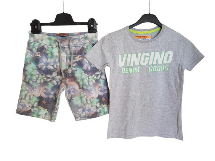 Stoer grijs VINGINO shirt Hogo maat 8/128., Kinderen en Baby's, Kinderkleding | Maat 128, Gebruikt, Jongen, Shirt of Longsleeve