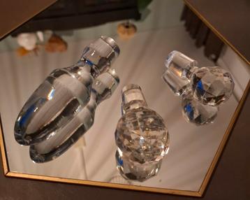 3 kristallen wijnstoppers, decanters, karafstopper beschikbaar voor biedingen
