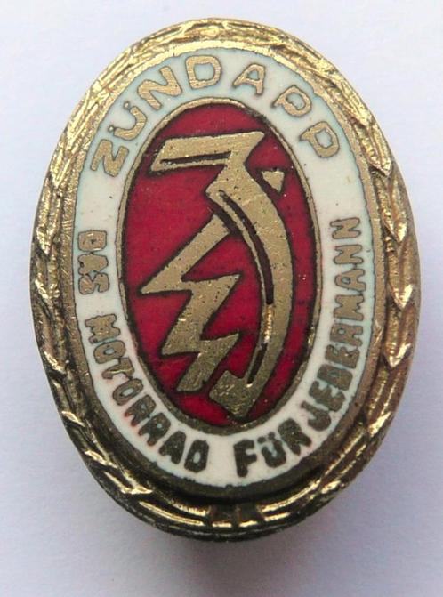 Zündapp, Originele "Broche" uit de periode 1920-1930., Verzamelen, Speldjes, Pins en Buttons, Gebruikt, Speldje of Pin, Merk, Verzenden