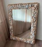 Zeer mooie grote spiegel met schelpen bohemian, Huis en Inrichting, Woonaccessoires | Spiegels, Ophalen, Gebruikt, 100 tot 150 cm