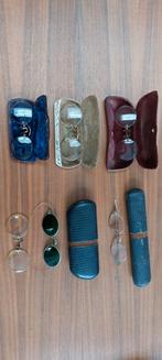 6 Antieke brillen met brillendozen en -kokers, Antiek en Kunst, Ophalen of Verzenden