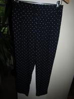 E1506 ZARA mt S broek zwart wit polkadots, Zara, Lang, Zo goed als nieuw, Maat 36 (S)