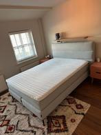 Strak Karlsson boxspring bed, topstaat! 140x200, Huis en Inrichting, Slaapkamer | Boxsprings, Ophalen, Tweepersoons, Scandinavisch