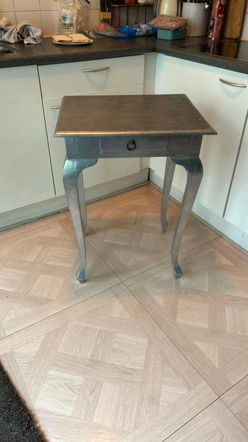 Sidetable barok zilver met lade 55x45x75 beschikbaar voor biedingen