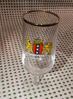 oud bierglas Amsterdam Amsterdams wapen glas bijna gratis, Ophalen of Verzenden, Zo goed als nieuw, Bierglas