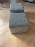 Natuzzi Hockers met Donsveren Kussens, Huis en Inrichting, Ophalen, Gebruikt, 50 tot 75 cm, Vierkant