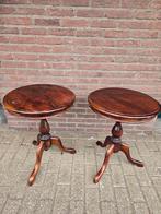 Houten Side Tables - Set van 2, Minder dan 55 cm, Gebruikt, Rond, Hout