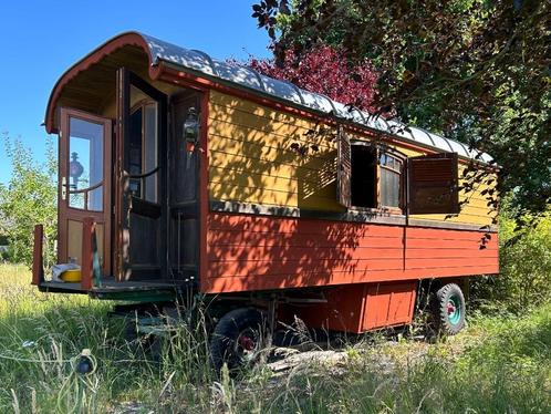 Gerestaureerde woonwagen in bohemien stijl, Caravans en Kamperen, Overige Caravans en Kamperen, Zo goed als nieuw, Ophalen