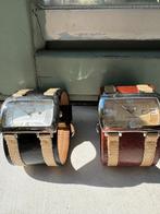 2 Kenneth Cole Reaction watches leather band (black & brown), Overige merken, Staal, Polshorloge, Ophalen of Verzenden