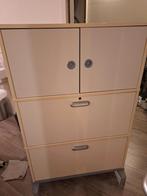 Dossierkast met 2 lades voor hangmappen, Huis en Inrichting, Ophalen, Gebruikt, 100 tot 150 cm, Meerdere deuren