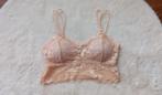 Kanten crobtop, Maat 38/40 (M), Beige, Ophalen of Verzenden, Zo goed als nieuw